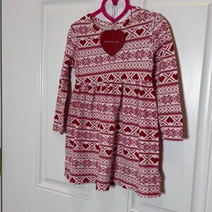 Old Navy Red and White Patterned Kids Casual Dress